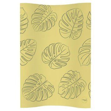 Повивальний матрац мʼякий Ceba Baby Soft profiled changing mat COSY (48x70 cm) W-104-000-672 monstera mustard 681583 фото