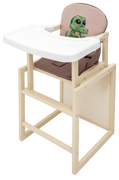 Стульчик-трансформер Babyroom Пеппи-260 слоновая кость капучино / шоколад (крокодил) 680983 фото