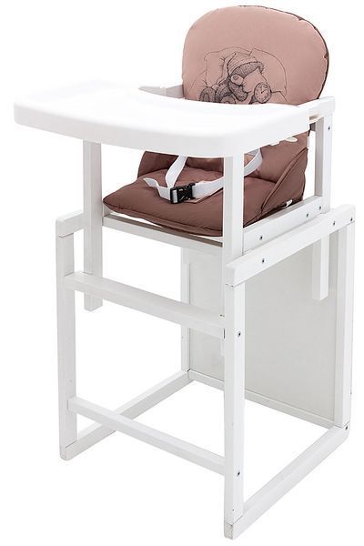 Стільчик-трансформер Babyroom Вінні-240 білий капучино / шоколад (ведмедик з будильником) 626035 фото