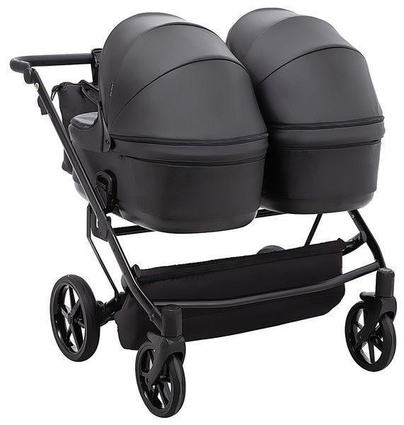 Коляска 2 в 1 для двійні Adamex Leo Duo Eco SA-2 чорний 681143 фото