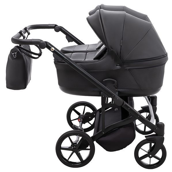 Коляска 2 в 1 для двійні Adamex Leo Duo Eco SA-2 чорний 681143 фото