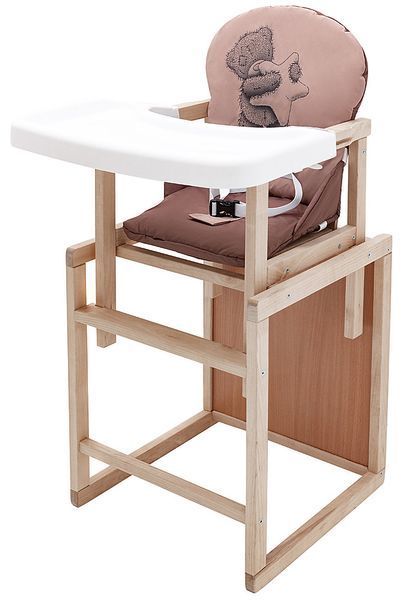 Стульчик-трансформер Babyroom Винни-230 eko капучино / шоколад (мишка и звезда) 626050 фото