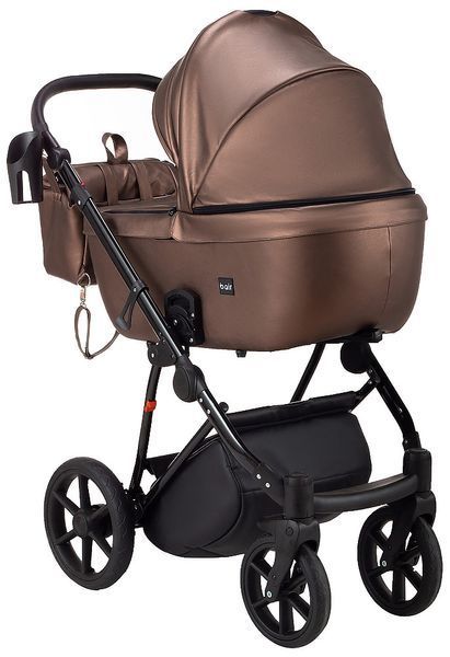 Коляска 2 в 1 Bair Infinity кожа 100% BI-02- AMO bronze pearl (бронза перламутр) 625181 фото