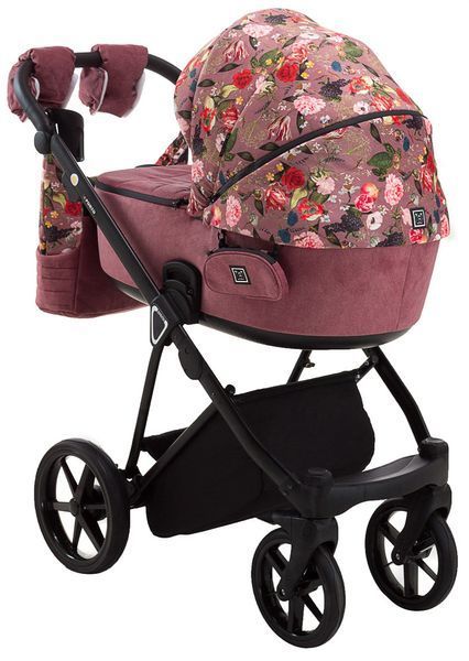 Коляска 2 в 1 Adamex Porto Flowers-2 рожевий 625655 фото