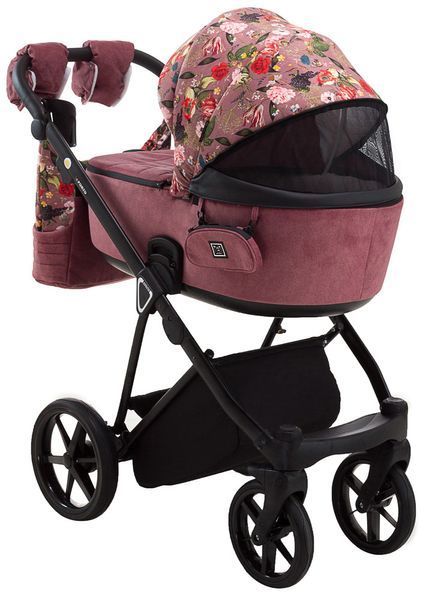 Коляска 2 в 1 Adamex Porto Flowers-2 рожевий 625655 фото