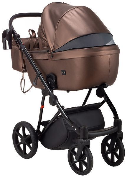 Коляска 2 в 1 Bair Infinity кожа 100% BI-02- AMO bronze pearl (бронза перламутр) 625181 фото