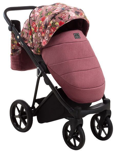 Коляска 2 в 1 Adamex Porto Flowers-2 рожевий 625655 фото