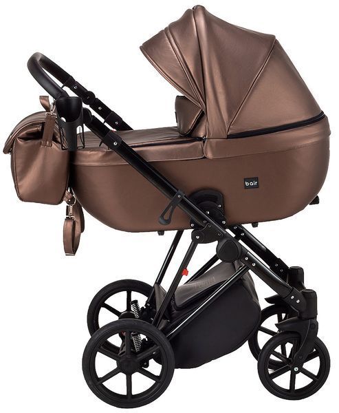 Коляска 2 в 1 Bair Infinity кожа 100% BI-02- AMO bronze pearl (бронза перламутр) 625181 фото