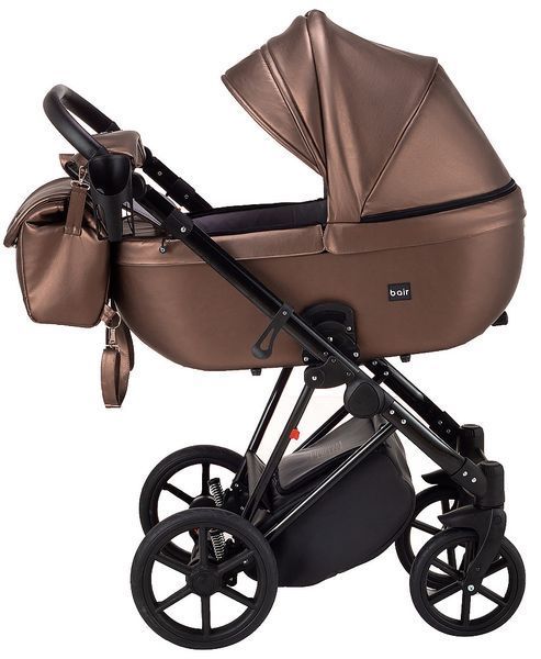 Коляска 2 в 1 Bair Infinity кожа 100% BI-02- AMO bronze pearl (бронза перламутр) 625181 фото