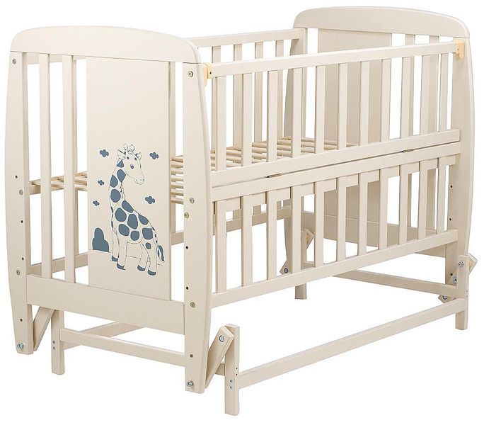Ліжко Babyroom Жирафік DJMO-02 маятник, відкидний бік бук слонова кістка 625360 фото