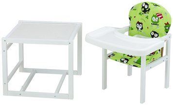 Стільчик-трансформер Babyroom Поні-240 білий зелений (сови) 625503 фото