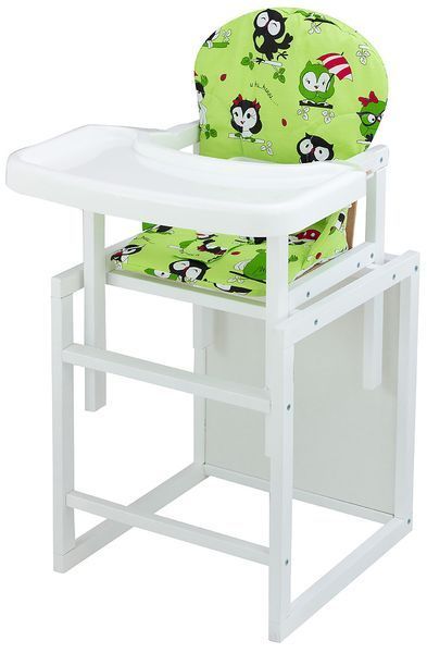 Стільчик-трансформер Babyroom Поні-240 білий зелений (сови) 625503 фото
