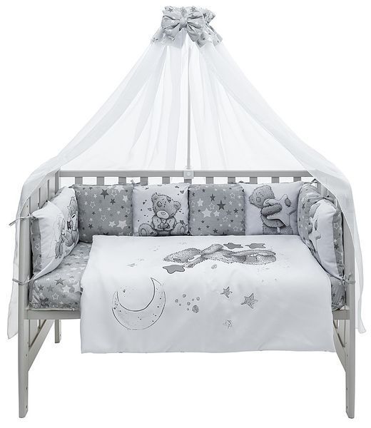 Дитяча постіль Babyroom Bortiki Print-08 сірий (ведмедики) 680726 фото