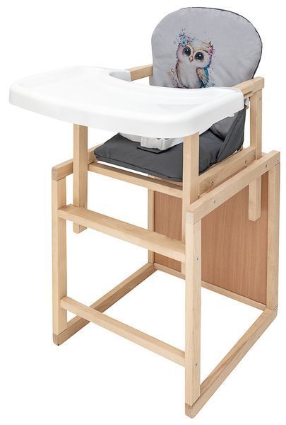 Стільчик-трансформер Babyroom Пеппі-230 eko сірий / графіт (сова) 681001 фото