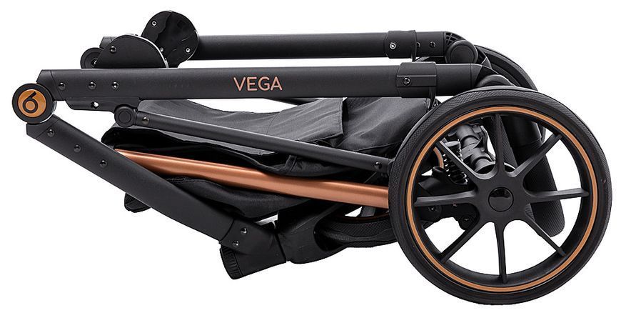 Коляска 2 в 1 Bair Vega Soft VSM-05 black magma черный 681062 фото