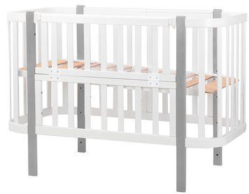 Ліжко Babyroom Місяць 120x60 білий / сірий 625552 фото