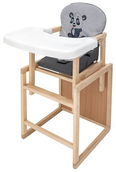 Стільчик-трансформер Babyroom Пеппі-230 eko сірий / графіт (панда) 681000 фото