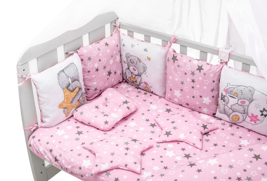 Детская постель Babyroom Bortiki Print-08 розовый (мишки) 680728 фото
