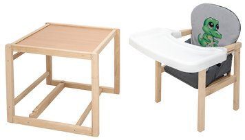 Стульчик-трансформер Babyroom Пеппи-230 eko серый/графит (крокодил) 680999 фото