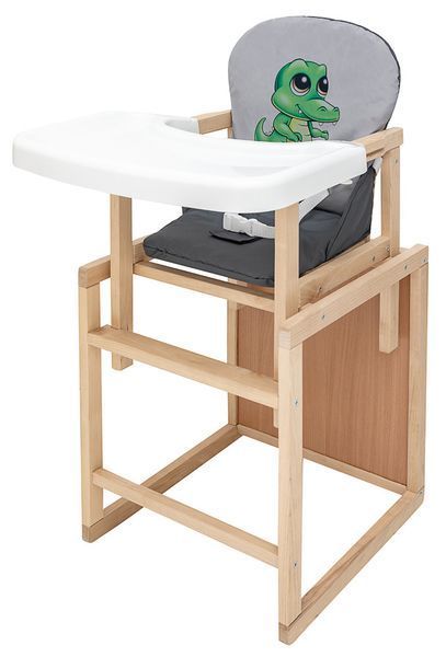 Стільчик-трансформер Babyroom Пеппі-230 eko сірий / графіт (крокодил) 680999 фото