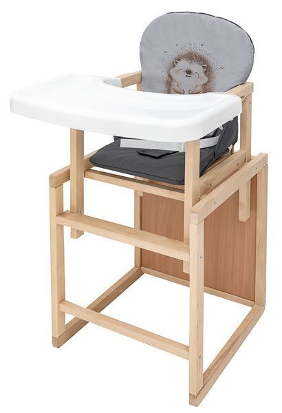 Стільчик-трансформер Babyroom Пеппі-230 eko сірий / графіт (їжачок, серця) 680998 фото