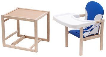 Стільчик-трансформер Babyroom Поні-230 eko синій / білий 626186 фото