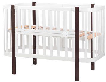 Ліжко Babyroom Місяць 120x60 білий / венге 625644 фото