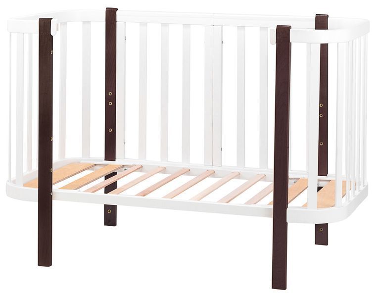 Кровать Babyroom Луна 120x60 белая/венге 625644 фото