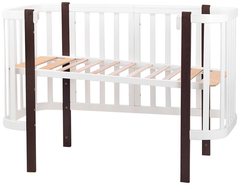 Кровать Babyroom Луна 120x60 белая/венге 625644 фото