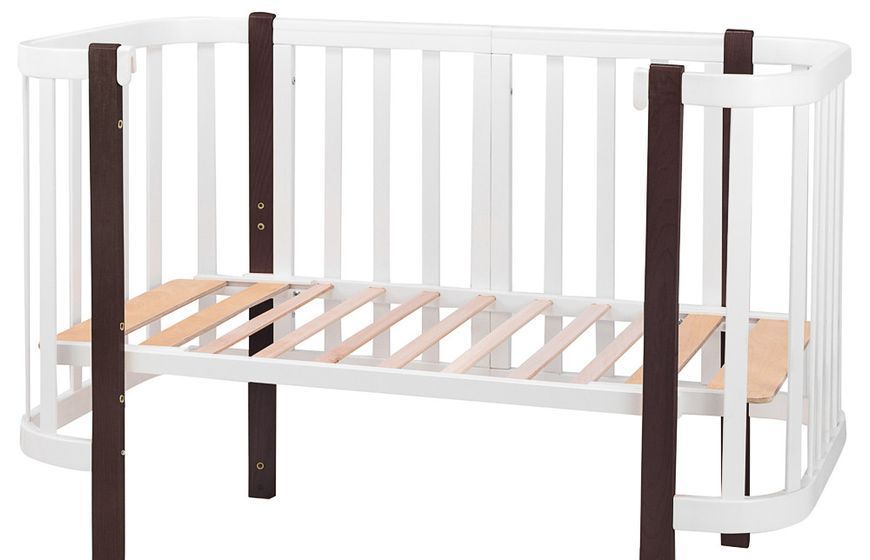 Кровать Babyroom Луна 120x60 белая/венге 625644 фото