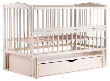 Ліжко Babyroom Веселка DVMYO-3 маятник, ящик, відкидний бік бук слонова кістка 622151 фото