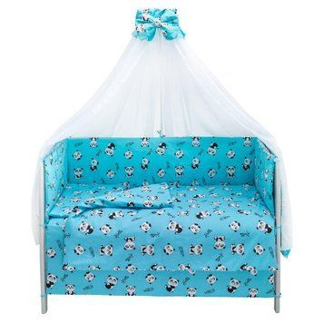 Дитяча постіль Babyroom Gold RG-08 блакитний (пандочки) 681909 фото