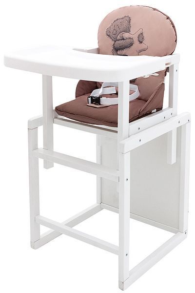 Стульчик-трансформер Babyroom Винни-240 белый капучино / шоколад (мишка и звезда) 626042 фото
