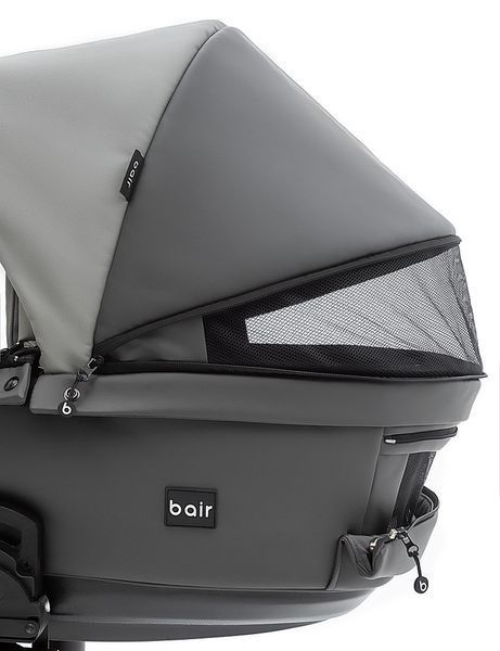 Коляска 2 в 1 для двойни Bair Kiwi DUO ECO BKD-21/15 серый / графит 681043 фото