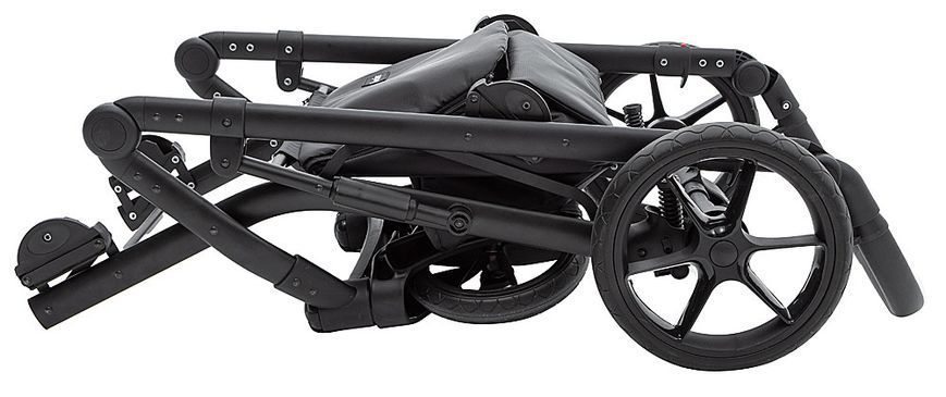 Коляска 2 в 1 для двойни Bair Kiwi DUO ECO BKD-21/15 серый / графит 681043 фото