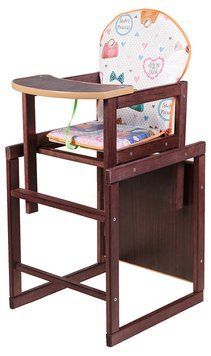 Стільчик-трансформер Наталка Зайчик-22 темний білий (серця, сумки, бантики) 621852 фото