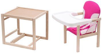 Стільчик-трансформер Babyroom Поні-230 eko рожевий / білий 626188 фото