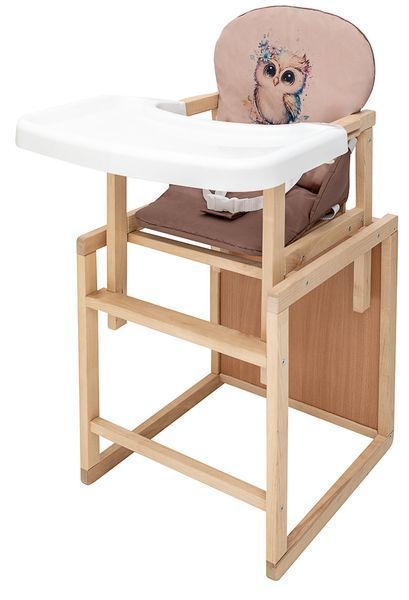 Стільчик-трансформер Babyroom Пеппі-230 eko капучино / шоколад (сова) 680996 фото