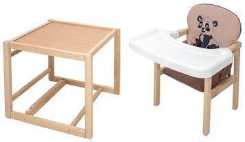 Стульчик-трансформер Babyroom Пеппи-230 eko капучино/шоколад (панда) 680995 фото