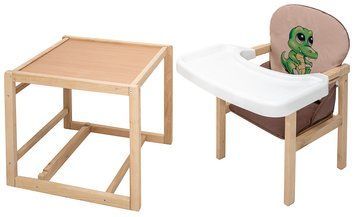 Стульчик-трансформер Babyroom Пеппи-230 eko капучино/шоколад (крокодил) 680994 фото