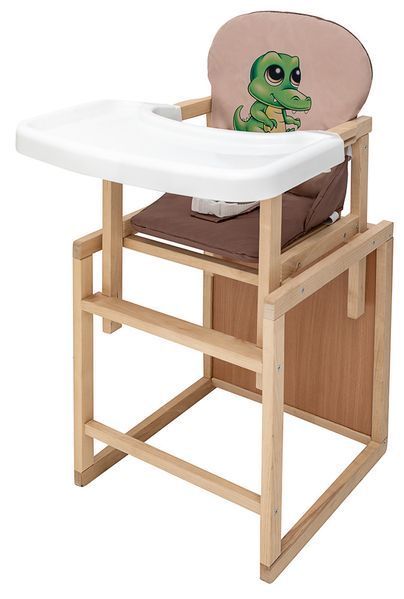 Стульчик-трансформер Babyroom Пеппи-230 eko капучино/шоколад (крокодил) 680994 фото