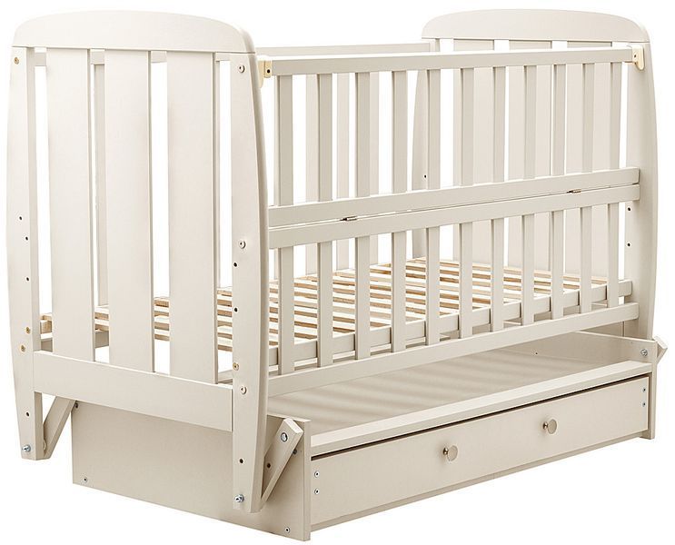 Ліжко Babyroom Кулька SH-03 маятник, ящик, відкидний бік бук слонова кістка 625947 фото