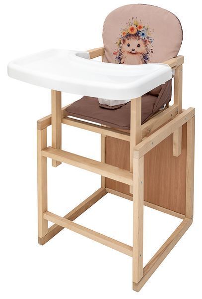 Стульчик-трансформер Babyroom Пеппи-230 eko капучино/шоколад (ежик, цветы) 680992 фото