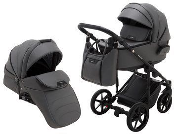 Коляска 2 в 1 Adamex Porto Light ECO SA-4 темно-сірий 625715 фото