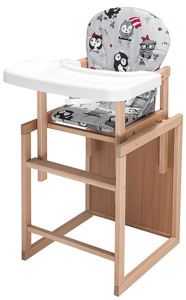 Стульчик-трансформер Babyroom Пони-230 eko серый (совы) 625814 фото