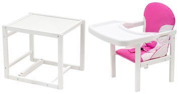 Стільчик-трансформер Babyroom Поні-240 білий рожевий / білий 680548 фото