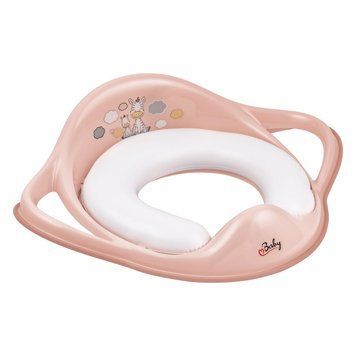 Накладка на унітаз м'яка Maltex Zebra Padded toilet trainer seat 6181_41 pink (рожевий) 681208 фото