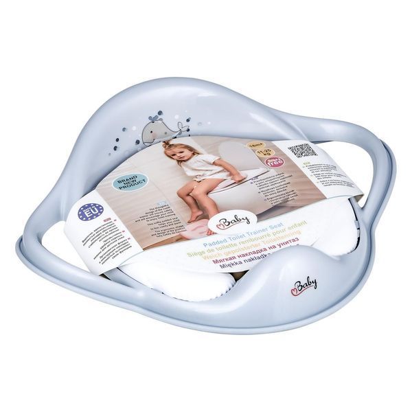Накладка на унитаз мягкая Maltex Minimal Padded toilet trainer seat - Whale 6130_35 blue (голубой) 681158 фото