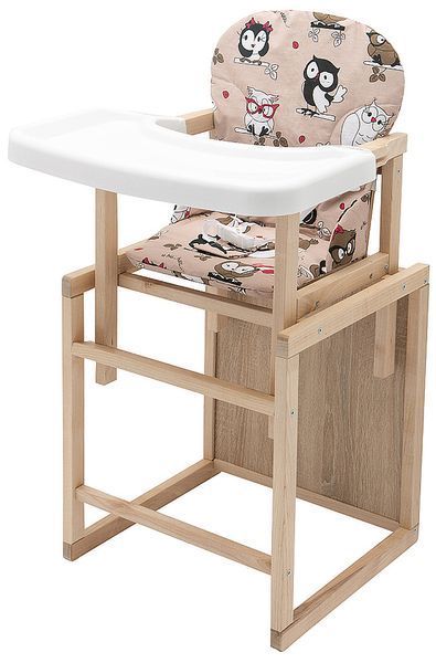 Стульчик-трансформер Babyroom Пони-230 eko бежевый (совы) 625370 фото