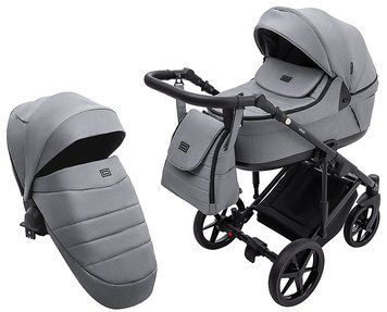 Коляска 2 в 1 Adamex Locco Tip TK-60 темно-сірий 681022 фото
